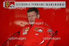 24.01.2006 Mugello, Italy,  Ross Brawn (GBR), Scuderia Ferrari, Technical Director - Scuderia Ferrari 248 F1 Launch