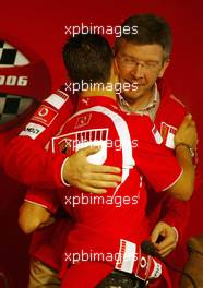 29.10.2006 Monza, Italy, Press Conference, Michael Schumacher (GER), Scuderia Ferrari and Ross Brawn (GBR), Scuderia Ferrari, Technical Director - Ferrari World Finals, Monza