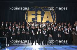 08.12.2006 Monte Carlo, Monaco,  Award Winners with their trophies - 2006 FIA Gala Prize Giving Ceremony