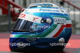 14.07.2006 Magny Cours, France,  Jarno Trulli (ITA), Toyota Racing, French GP Edition, Italy World Cup Win Helmet - Formula 1 World Championship, Rd 11, French Grand Prix, Friday