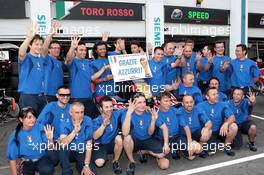 14.07.2006 Magny Cours, France,  Scuderia Toro Rosso, celebrate Italy's World Cup Win - Formula 1 World Championship, Rd 11, French Grand Prix, Friday