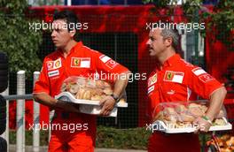 14.07.2006 Magny Cours, France,  Ferrari catering with ham sandwiches - Formula 1 World Championship, Rd 11, French Grand Prix, Friday