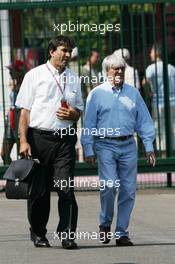 14.07.2006 Magny Cours, France,  Pasquale Lattuneddu (ITA) with Bernie Ecclestone (GBR) - Formula 1 World Championship, Rd 11, French Grand Prix, Friday