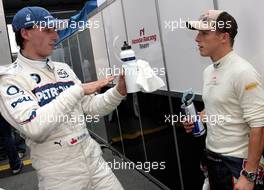 14.07.2006 Magny Cours, France,  Robert Kubica (POL), Test Driver, BMW Sauber F1 Team and Christian Klien (AUT), Red Bull Racing - Formula 1 World Championship, Rd 11, French Grand Prix, Friday Practice