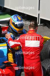 16.07.2006 Magny Cours, France,  1st place, Michael Schumacher (GER), Scuderia Ferrari and Fernando Alonso (ESP), Renault F1 Team  - Formula 1 World Championship, Rd 11, French Grand Prix, Sunday Podium