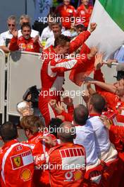 16.07.2006 Magny Cours, France,  Race winner Michael Schumacher (GER), Scuderia Ferrari, Portrait - Formula 1 World Championship, Rd 11, French Grand Prix, Sunday Podium