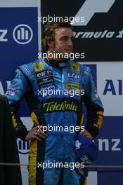 16.07.2006 Magny Cours, France,  Fernando Alonso (ESP), Renault F1 Team - Formula 1 World Championship, Rd 11, French Grand Prix, Sunday Podium