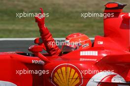 16.07.2006 Magny Cours, France,  Race winner Michael Schumacher (GER), Scuderia Ferrari 248 F1 - Formula 1 World Championship, Rd 11, French Grand Prix, Sunday Race