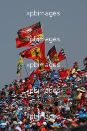 16.07.2006 Magny Cours, France,  Ferrari Fans and flags - Formula 1 World Championship, Rd 11, French Grand Prix, Sunday Race