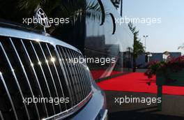 15.07.2006 Magny Cours, France,  The Maybach of Bernie Ecclestone parked next to his motorhome in the paddock - Formula 1 World Championship, Rd 11, French Grand Prix, Saturday