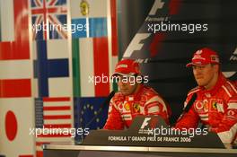 15.07.2006 Magny Cours, France,  Michael Schumacher (GER), Scuderia Ferrari and Felipe Massa (BRA), Scuderia Ferrari - Formula 1 World Championship, Rd 11, French Grand Prix, Saturday Press Conference