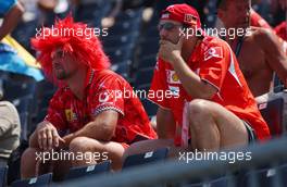 15.07.2006 Magny Cours, France,  Ferrari fans on the grndstand - Formula 1 World Championship, Rd 11, French Grand Prix, Saturday Qualifying