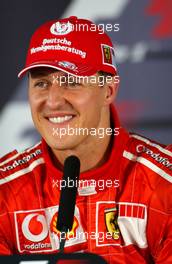 15.07.2006 Magny Cours, France,  Michael Schumacher (GER), Scuderia Ferrari, Portrait - Formula 1 World Championship, Rd 11, French Grand Prix, Saturday Press Conference