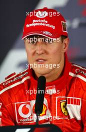 15.07.2006 Magny Cours, France,  Michael Schumacher (GER), Scuderia Ferrari, Portrait - Formula 1 World Championship, Rd 11, French Grand Prix, Saturday Press Conference