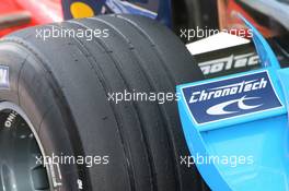 15.07.2006 Magny Cours, France,  Michelin rear tyre of Fernando Alonso (ESP), Renault F1 Team - Formula 1 World Championship, Rd 11, French Grand Prix, Saturday Qualifying