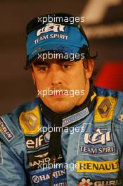 15.07.2006 Magny Cours, France,  Fernando Alonso (ESP), Renault F1 Team - Formula 1 World Championship, Rd 11, French Grand Prix, Saturday Press Conference