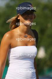 15.07.2006 Magny Cours, France,  A Girl in the paddock - Formula 1 World Championship, Rd 11, French Grand Prix, Saturday