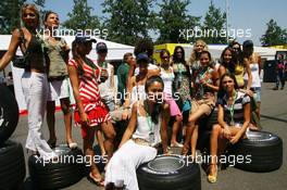 15.07.2006 Magny Cours, France,  Girls in the paddock - Formula 1 World Championship, Rd 11, French Grand Prix, Saturday