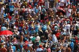 15.07.2006 Magny Cours, France,  Fans of Fernando Alonso partying at the grandstand before the qualifying session - Formula 1 World Championship, Rd 11, French Grand Prix, Saturday