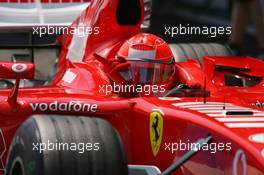 15.07.2006 Magny Cours, France,  Michael Schumacher (GER), Scuderia Ferrari, 248 F1 - Formula 1 World Championship, Rd 11, French Grand Prix, Saturday Qualifying