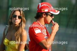 15.07.2006 Magny Cours, France,  Felipe Massa (BRA), Scuderia Ferrari with his girfriend, Rafaela Bassi (BRA) - Formula 1 World Championship, Rd 11, French Grand Prix, Saturday