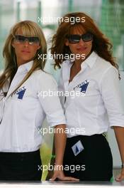 16.07.2006 Magny Cours, France,  Hot security girls - Formula 1 World Championship, Rd 11, French Grand Prix, Sunday