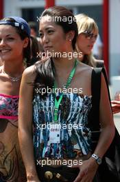 16.07.2006 Magny Cours, France,  Girl in the paddock - Formula 1 World Championship, Rd 11, French Grand Prix, Sunday