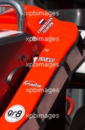 13.07.2006 Magny Cours, France,  Head rest of Christijan Albers (NED), Midland F1 Racing M16 - Formula 1 World Championship, Rd 11, French Grand Prix, Thursday