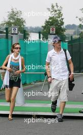 13.07.2006 Magny Cours, France,  Scott Speed (USA), Scuderia Toro Rosso, with his girlfriend - Formula 1 World Championship, Rd 11, French Grand Prix, Thursday