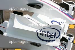 13.07.2006 Magny Cours, France,  Front wing end plate of the BMW Sauber F1.06 - Formula 1 World Championship, Rd 11, French Grand Prix, Thursday