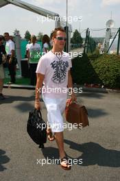 13.07.2006 Magny Cours, France,  Michael Schumacher (GER), Scuderia Ferrari arrives at the circuit - Formula 1 World Championship, Rd 11, French Grand Prix, Thursday