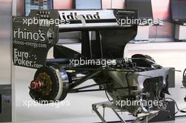 13.07.2006 Magny Cours, France,  Midland MF1 Racing, Rear wing and Gearbox detail - Formula 1 World Championship, Rd 11, French Grand Prix, Thursday