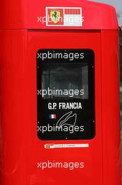 13.07.2006 Magny Cours, France,  Scuderia Ferrari, pit wall gantry - Formula 1 World Championship, Rd 11, French Grand Prix, Thursday