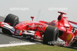 09.06.2006 Silverstone, England,  Michael Schumacher (GER), Scuderia Ferrari, 248 F1, goes off in practice - Formula 1 World Championship, Rd 8, British Grand Prix, Friday