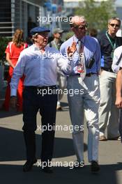 10.06.2006 Silverstone, England,  Jackie Stewart (GBR) with TRS The Duke of Kent (GBR) - Formula 1 World Championship, Rd 8, British Grand Prix, Saturday