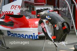 08.06.2006 Silverstone, England,  Toyota F1 team bodywork - Formula 1 World Championship, Rd 8, British Grand Prix, Thursday