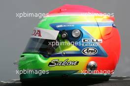 08.06.2006 Silverstone, England,  Helmet of Sakon Yamamoto (JPN) Super Aguri F1 Team, Test Driver - Formula 1 World Championship, Rd 8, British Grand Prix, Thursday
