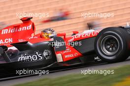 28.07.2006 Hockenheim, Germany,  Tiago Monteiro (POR), Midland MF1 Racing, Toyota M16 - Formula 1 World Championship, Rd 12, German Grand Prix, Friday Practice