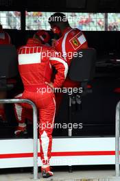 28.07.2006 Hockenheim, Germany,  Michael Schumacher (GER), Scuderia Ferrari and Rubens Barrichello (BRA), Honda Racing F1 Team - Formula 1 World Championship, Rd 12, German Grand Prix, Friday