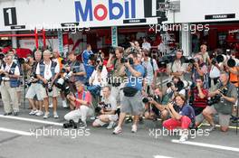 28.07.2006 Hockenheim, Germany,  photographers wait for Michael Schumacher (GER), Scuderia Ferrari - Formula 1 World Championship, Rd 12, German Grand Prix, Friday Practice
