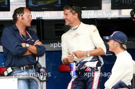 28.07.2006 Hockenheim, Germany,  Gerhard Berger (AUT), Scuderia Toro Rosso, 50% Team Co Owner, David Coulthard (GBR), Red Bull Racing and Scott Speed (USA), Scuderia Toro Rosso - Formula 1 World Championship, Rd 12, German Grand Prix, Friday Practice