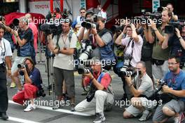 28.07.2006 Hockenheim, Germany,  Photographers wait for Michael Schumacher (GER), Scuderia Ferrari - Formula 1 World Championship, Rd 12, German Grand Prix, Friday Practice