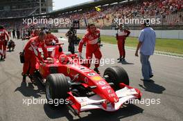 30.07.2006 Hockenheim, Germany,  Michael Schumacher (GER), Scuderia Ferrari, 248 F1 - Formula 1 World Championship, Rd 12, German Grand Prix, Sunday Pre-Race Grid