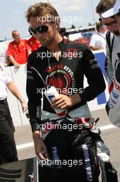 30.07.2006 Hockenheim, Germany,  Jenson Button (GBR), Honda Racing F1 Team - Formula 1 World Championship, Rd 12, German Grand Prix, Sunday Pre-Race Grid