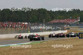 30.07.2006 Hockenheim, Germany,  Takuma Sato (JPN), Super Aguri F1, SA06, goes off track at turn 3 - Formula 1 World Championship, Rd 12, German Grand Prix, Sunday Race