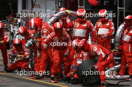 30.07.2006 Hockenheim, Germany,  PIT STOP - Felipe Massa (BRA), Scuderia Ferrari - Formula 1 World Championship, Rd 12, German Grand Prix, Sunday Race