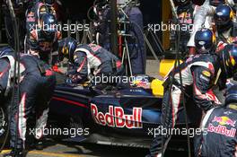 30.07.2006 Hockenheim, Germany,  PIT STOP - Christian Klien (AUT), Red Bull Racing - Formula 1 World Championship, Rd 12, German Grand Prix, Sunday Race