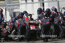 30.07.2006 Hockenheim, Germany,  PIT STOP - Scott Speed (USA), Scuderia Toro Rosso - Formula 1 World Championship, Rd 12, German Grand Prix, Sunday Race