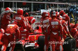 30.07.2006 Hockenheim, Germany,  PIT STOP - Michael Schumacher (GER), Scuderia Ferrari - Formula 1 World Championship, Rd 12, German Grand Prix, Sunday Race