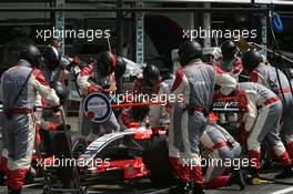 30.07.2006 Hockenheim, Germany,  PIT STOP - Tiago Monteiro (POR), Midland MF1 Racing - Formula 1 World Championship, Rd 12, German Grand Prix, Sunday Race